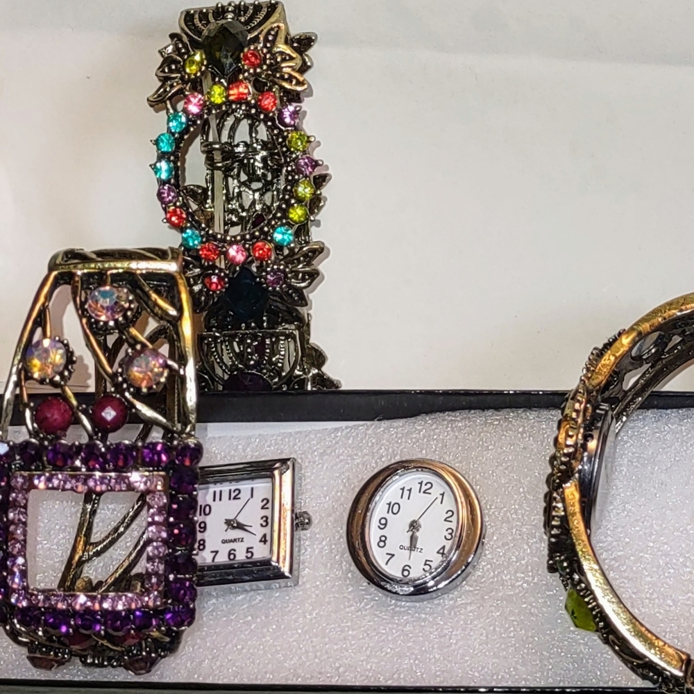 Jeweled Watch Bracelets Lot for Repair Upcycling Restoration
